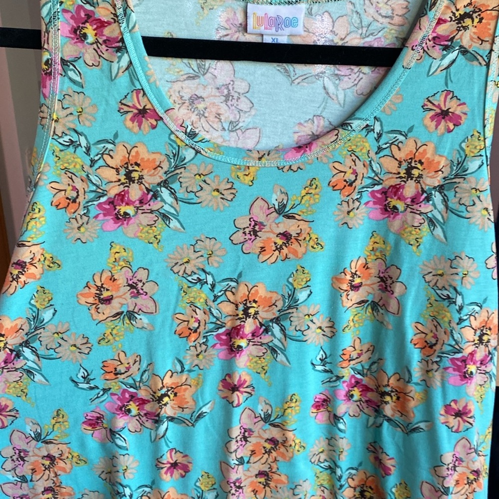 XL LulaRoe springtime floral Tank Top - Picture 3 of 6